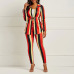 Clocolor Striped Pant Suit Set Women Two Piece Long Sleeve Shirt Top Pants Female Fashion Sexy Outfit Office Lady Work Wear Suit