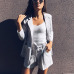 Cotton Linen Summer Suit Female 2 Pieces Set Tracksuit for Women Loose Blazer & Bow Elastic Waist Short Pant Suits High Quality