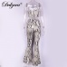 Dulzura snake print sleeveless crop tank top high waist flare pants bell-bottom trousers 2018 sexy women clothes 2 pieces set