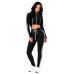 Free Ostrich 2019 two piece set tracksuit Women Pullover side Striped Hoodies Sweatshirt Tops+Pants Wear Casual Sets C1340