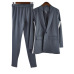 MVGIRLRU chic OL pant suits workwear single button long blazer jacket and tight pants womens two piece sets