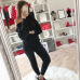 New Autumn Cotton Tracksuit Women 2 Two Piece Set Sweater Top+Pants Knitted Suit O Neck Knit Set Women Outwear Two Piece Set