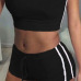 New Summer Women Sets Cropped Tops Shorts Set 2 Pieces Sets Women Tracksuit Cotton Blend T Shirt Shorts