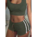 New Summer Women Sets Cropped Tops Shorts Set 2 Pieces Sets Women Tracksuit Cotton Blend T Shirt Shorts