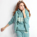 New Winter Women Casual Tracksuits Hooded Crop Top Letter Sweatshirt Loose Long Pants 3 Piece Sets Pink Sweat Suits Female Suit