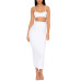 NewAsia 2 Layers Two Piece Set 2 Piece Set Women Outfits Crop Top And Skirt Set Matching Sets Woman Two Pieces Maxi Skirt Top