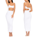 NewAsia 2 Layers Two Piece Set 2 Piece Set Women Outfits Crop Top And Skirt Set Matching Sets Woman Two Pieces Maxi Skirt Top