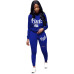 RAISEVERN 2019 Spring Letter Hot Print Tracksuit Women Casual Outfits 2 Two Piece Set Full Pants Suits Plus Size Clothing