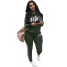 RAISEVERN Hot  Letters 2 Piece Set Women Pant And Top Autumn Plus Size Casual Outfit Sweat Suits Two Piece Sweatshirt Tracksuit