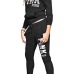 RAISEVERN Women Autumn 2 Piece Set Women Hot Letters Print Zipper Sweatshirt+PantSuit Tracksuit Long Sleeve Sportswear Outfit