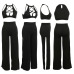 Sexy Women Two Pieces Set Turtleneck Sleeveless Hollow out Crop Top High Waist Split Pant Fashion Sets Party Clubwear For Ladies