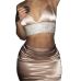 Stylish Womens 2Pcs Bodycon V-Neck Crop Top And Skirt Set Split Clubwear Party Cooktail Dresses Pencil Party Clothing Sets