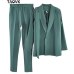 TAOVK Office Lady Pant Suits Women's Sets Belt Blazer top and pencil pants two piece outfits femme ensemble Pantsuit Spring 2019