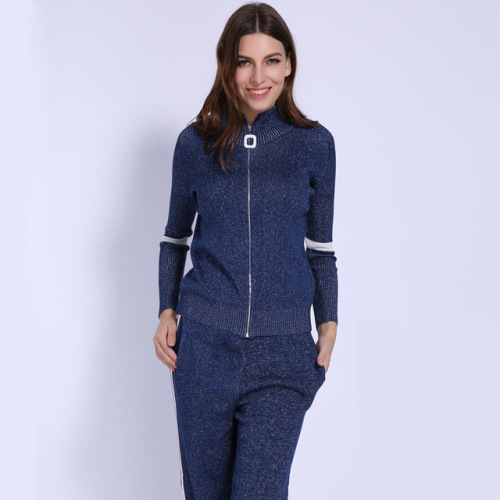 Winter Fashion 2 Piece Set Women Sport Wear One Size Girls Knitted Pant Suit Outdoor Casual Sweatsuit Female Outfits Streetwear