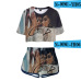 Women Outfits 2019 2 Piece Women Cardi B Pink Outfit 3D Print T-Shirt Women's Suit Shorts Summer 2 Piece Crop Top Ensemble Femme