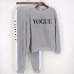 Women Sets VOGUE Letter Print Sweatshirt+Pants 2 Piece Set Autumn Winter Long Sleeve Tracksuits Two Piece Suit Sportswear Outfit