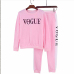 Women Sets VOGUE Letter Print Sweatshirt+Pants 2 Piece Set Autumn Winter Long Sleeve Tracksuits Two Piece Suit Sportswear Outfit