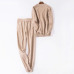 Women sweater suit and setsCasual Knitted Sweaters Pants 2PCS Track Suits Woman Casual Knitted Trousers+Jumper Tops Clothing Set