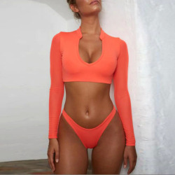 XLLAIS Summer High Quality Fashion Two Piece Set Women Sexy Long Mesh Sleeve White Crop Top and Low Waist Mini Shorts Suits Wear