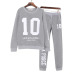 XUANCOOL 2018 Women Sweatshirt Set Long Sleeve Number 10 Letter Print Tops and Pants Tracksuit Woman Conjunto Feminino