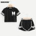 XUANSHOW 2019 Summer Cotton Striped Women's Tracksuit Clothes Set 2 Piece Woman Suits Shorts Crop Tops + Shorts Pants Outfit