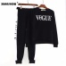 XUANSHOW Autumn Winter 2 Piece Set Women VOGUE Letters Printed Sweatshirt+Pants Suit Tracksuits Long Sleeve Sportswear Outfit