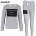 XUANSHOW Women Outfit Sportswear Spring Autumn Winter Printed Letters Ladies Fleece Tracksuits Long-sleeve Casual 2 Piece Set