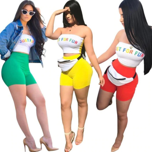 summer 2018 sexy crop top and shorts two piece set tracksuit women twotwinstyle 2 piece sets womens outfits S3348