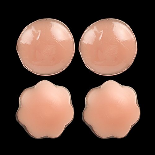 1 Pair Cool Reusable Self Adhesive Silicone Breast Nipple Cover Bra Pad Invisible Breast Petals for Party Dress