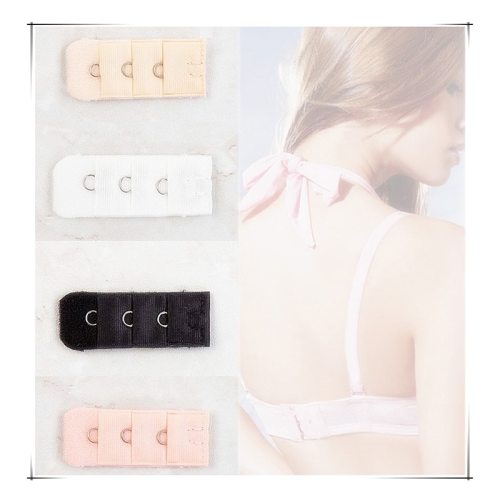 2018 Hot Sale 4 Colors 1PC Ladies 1 Rows 3 Hooks Bra Extender Nylon Clasp Extension Elastic On Strap Soft Bra Band