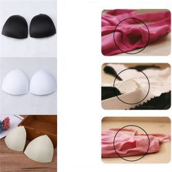 2018 Hot Selling Sweet Bra Cup Pads Insert Triangle Chest Breast Bikini Underwear Removable Bra Cup Pads Intimates Accessories