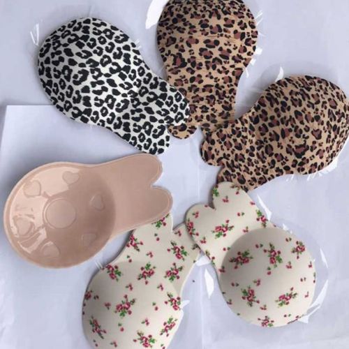 2Pcs/Pair Women Cute Rabbit Ear Invisible Bra Lifting Chest Stickers Breathable Bio-Silicone Nipple Cover Anti-Sagging Chest Pad