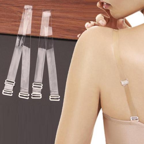 3 Pairs/set Clear TPU Bra Straps Transparent Invisible Detachable Adjustable