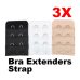 3PCs Bra Extension Lingerie Strap Extender Replacement With 2 Hooks Bra Accessories