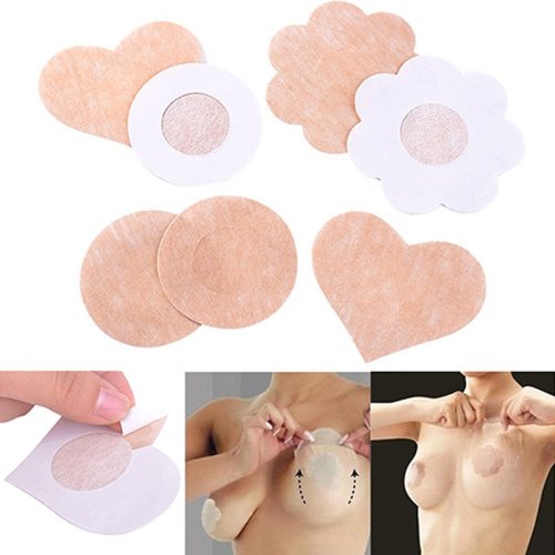 5 Pairs Women's Invisible Breast Lift Tape Overlays on Bra Nipple Stickers Chest Stickers Adhesivo Bra Nipple Covers Accessories