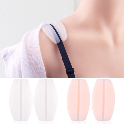 Allergy Free Silicone Stealth Lucency Skid Resistance Shoulder Pad Soft Bra Strap High Quality Skin Color White Hot Sale 1Pair