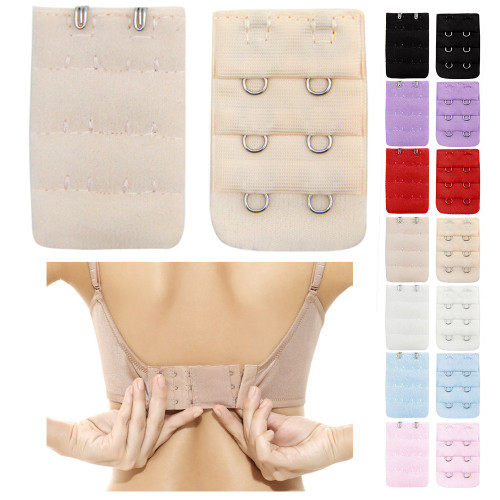 DIY Women Soft Comfortable Bra 2 x 3 Hooks Extender Strap Adjustable Extension  Increase your Intimates size