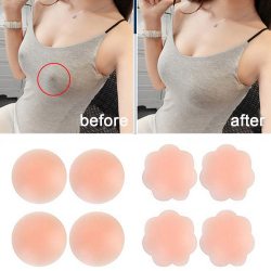 Feitong 4 Pairs Women Reusable Adhesive Silicone Breast Bra Nipple Cover Pad Covers Stick Nipple Cover Pezonera Sexy Mujer 2019