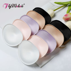 Flymokoii 1 Pair/Lot Women Bra Padded Chest Cups Insert Breast Enhancer Push Up Bikini Invisible Bra Pads for Swimsuit