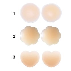 Natural Women Silicone Nipple Cover Adhesive Pasties Accessories Intimates Bra Hot Invisible Breast Petals Round/ Flower / Heart